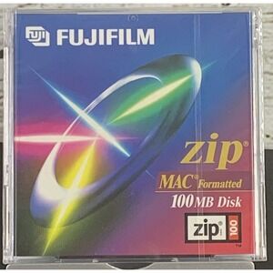 Fuji‎ Film 100 MB Mac Formatted Zip Disk FujiFilm Unopened New Sealed